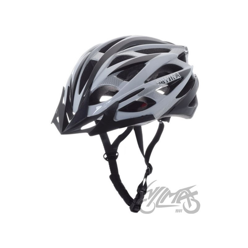 KASK ROWEROWY AWINA by MOON MTB L SREBRNO/CZARNY
