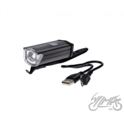 LAMPA ROWEROWA PRZÓD ALU 3 WATT USB 200 LM