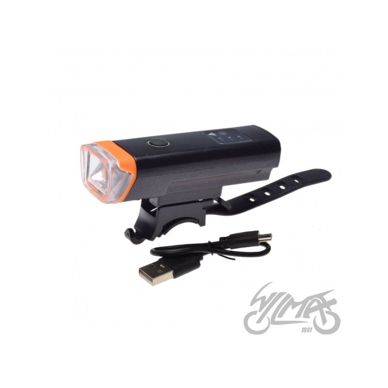LAMPA ROWEROWA PRZÓD 1 LED Z CZUJNIKIEM ZMIERZCHU