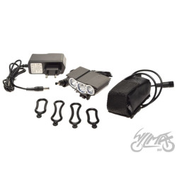 LAMPA ROWEROWA PRZÓD 3 x LED CZARNA