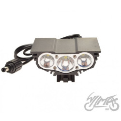 LAMPA ROWEROWA PRZÓD 3 x LED CZARNA