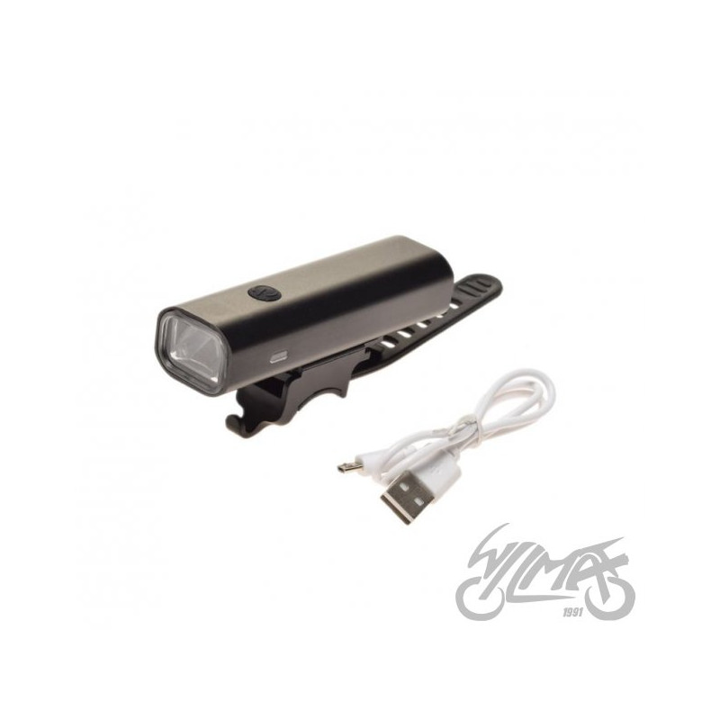 LAMPA ROWEROWA PRZÓD 1 LED ALU 400 LM 2000 mAh