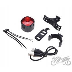 LAMPA ROWEROWA TYŁ LED USB