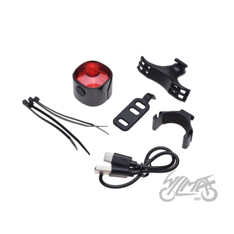LAMPA ROWEROWA TYŁ LED USB