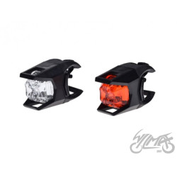 LAMPA ROWEROWA PRZÓD TYŁ LED kpl. 2 szt SILIKON