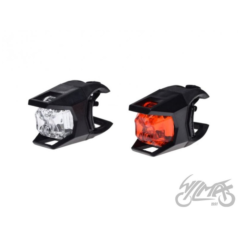 LAMPA ROWEROWA PRZÓD TYŁ LED kpl. 2 szt SILIKON