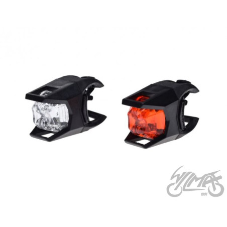LAMPA ROWEROWA PRZÓD TYŁ LED kpl. 2 szt SILIKON