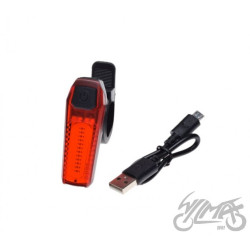LAMPA ROWEROWA TYŁ LED COB USB 90 LM