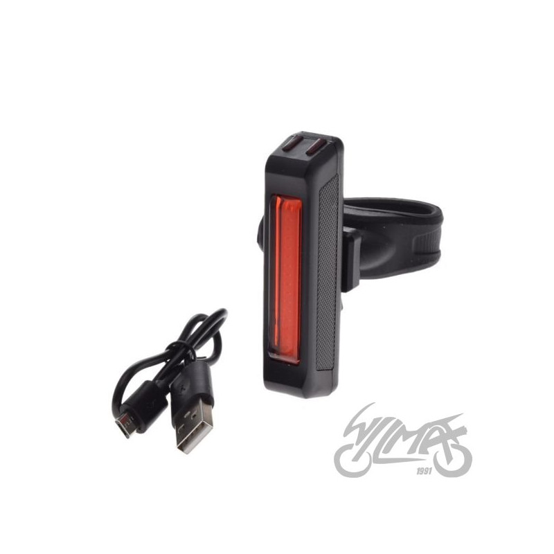 LAMPA ROWEROWA TYŁ COB LED USB