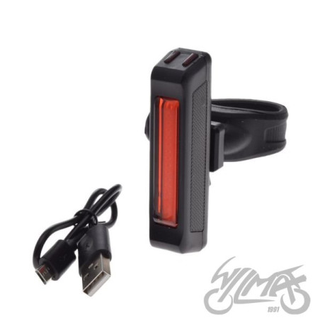 LAMPA ROWEROWA TYŁ COB LED USB