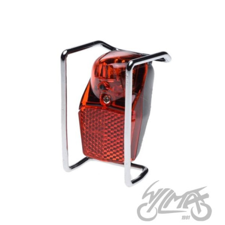 LAMPA ROWEROWA NA BŁOTNIK TYŁ LED Z OSŁONĄ