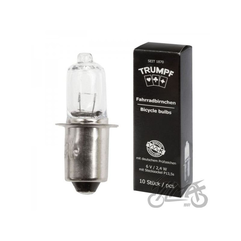 ŻARÓWKA ROWEROWA PRZÓD HALOGEN 6V 2,4W OPK 10 SZT