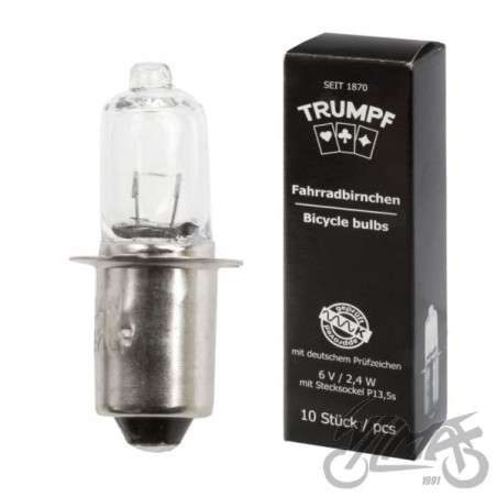 ŻARÓWKA ROWEROWA PRZÓD HALOGEN 6V 2,4W OPK 10 SZT