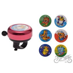 DZWONEK ROWEROWY CZERWONY OBRAZEK ZOO MIX