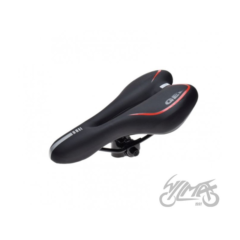 SIEDZENIE ROWEROWE MTB CZARNO/CZER GEL