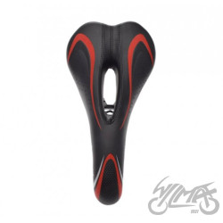 SIEDZENIE ROWEROWE MTB CZARNO/CZERWONE