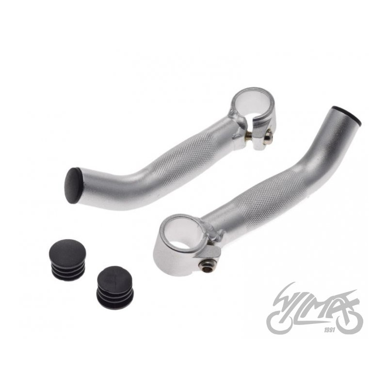 ROGI KIEROWNICY ROWEROWE SREBRNE ALUMINIOWE 2 SZT.