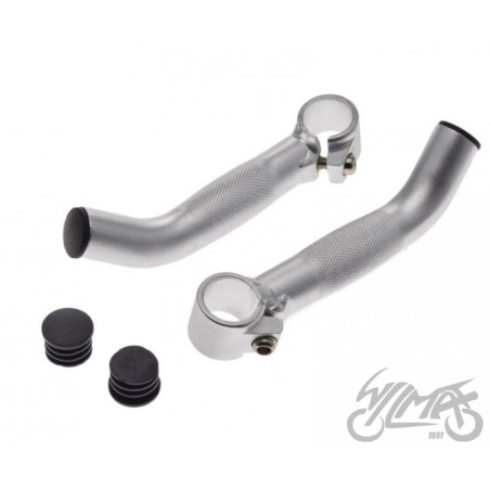 ROGI KIEROWNICY ROWEROWE SREBRNE ALUMINIOWE 2 SZT.