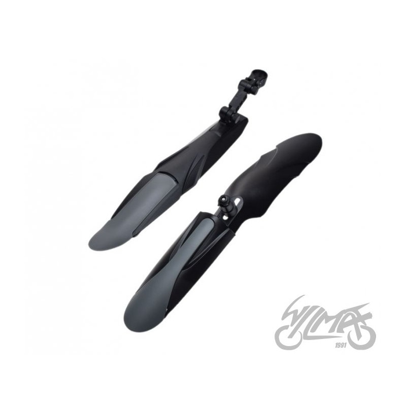 BŁOTNIK 24/28 ROWEROWY PLASTIKOWY P+T CZARNO/SZARY