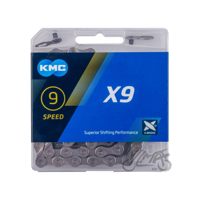 ŁAŃCUCH ROWEROWY KMC X9 1/2" x 11/128" 114L