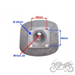 GŁOWICA CYLINDRA SILNIK ROWEROWY 80 cc 2T