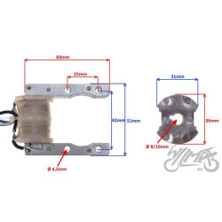 STATOR ISKROWNI Z KOŁEM SILNIK ROWEROWY 50 cc 2T