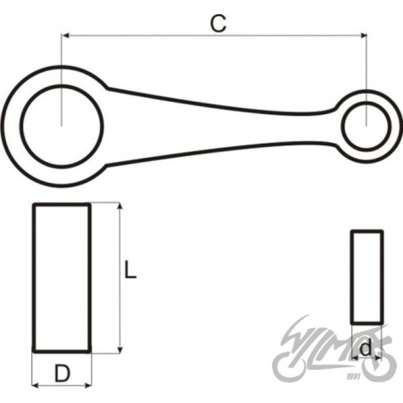 22/100,0/14 KORBOWÓD DO YAMAHA RXS