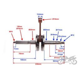 WAŁ KORBOWY DO YAMAHA JOG 90CC