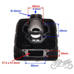 CYLINDER DO YAMAHA DT50 60 43 mm