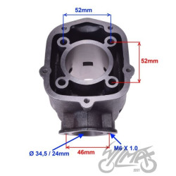 CYLINDER DO DERBI APRILIA 70 CC WODA EURO 3
