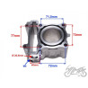 CYLINDER DO YAMAHA X-MAX 125 52,00 ALUMINIUM KPL.