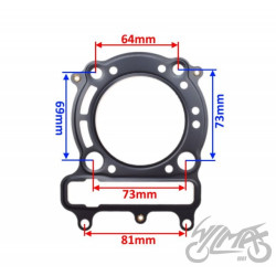 USZCZELKA CYLINDER DO YAMAHA XMAX  MAJESTY 69 MM