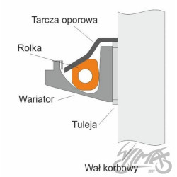 ROLKI WARIATORA 16x13 5,5G KSZTAŁT D 4T