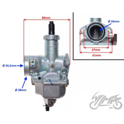 GAŹNIK PZ26 DO JUNAK ZIPP ROMET 125ccm
