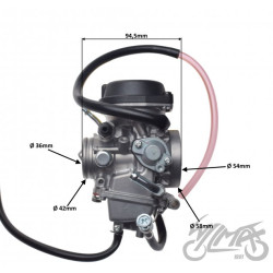 GAŹNIK DO YAMAHA RAPTOR350 YFM350 BSR36-89 04-08