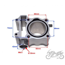 CYLINDER DO HONDA SH125 52.40mm 12100-KGF-910