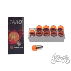 ŻARÓWKA 12V 10W G18 BA15S ŻÓŁTA 10SZT TAKO BEZ EEC
