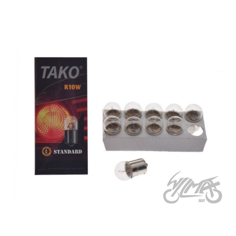 ŻARÓWKA 12V 10W R10W BA15S OPK 10 SZT TAKO
