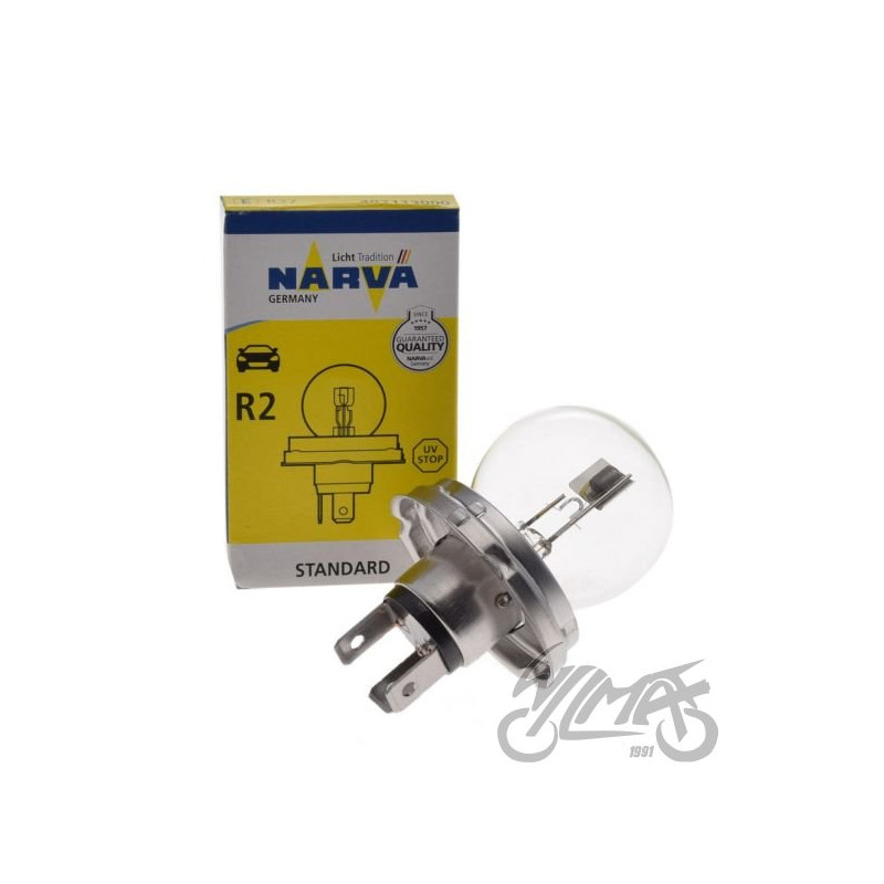 ŻARÓWKA 12V 45/40W R2 P45t Z KOŁNIERZEM NARVA