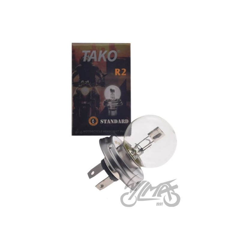 ŻARÓWKA 12V 45/40W R2 P45T Z KOŁNIERZEM TAKO