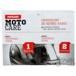 Moto Care - Chusteczki do kasku sucha + mokra