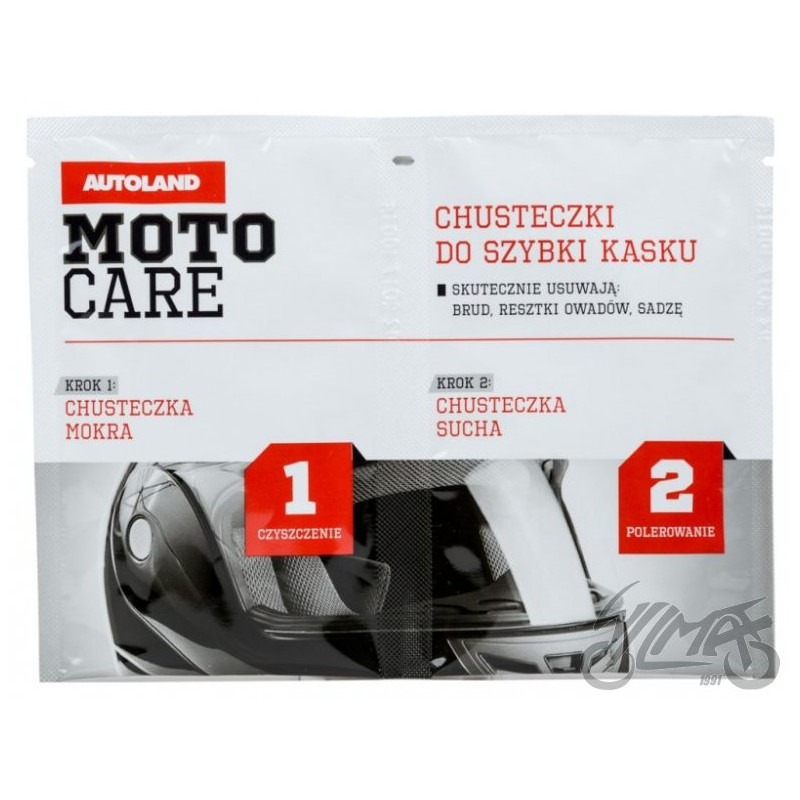 Moto Care - Chusteczki do kasku sucha + mokra