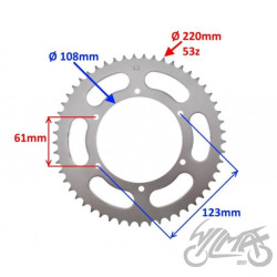 ZĘBATKA TYŁ 53z 420H DO DERBI SENDA WERSJA B