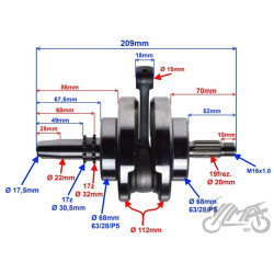 WAŁ KORBOWY SILNIK 162FMJ silnik Yingang CB150 NEW