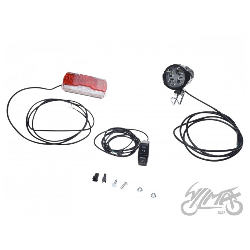 LAMPA PRZÓD I TYŁ  DO HULAJNOGA E-BIKE 12-60V