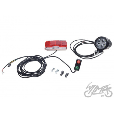 LAMPA PRZÓD I TYŁ  DO HULAJNOGA E-BIKE 12-60V