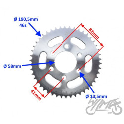 ZĘBATKA TYŁ 46z 428 DO KEEWAY RKF RKR 125CC