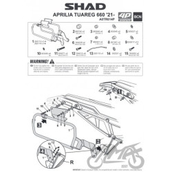 STELAŻ KUFRA BOCZNEGO 4P SHAD TERRA DO APRILIA TUA