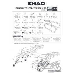 STELAŻ KUFRA BOCZNEGO 4P SHAD TERRA DO BENELLI TRK