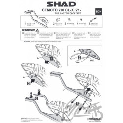 STELAŻ KUFRA TYŁ SHAD DO CF MOTO 700 CL-X